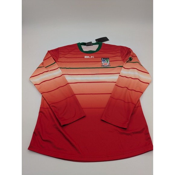 BLK Cincinnati Kelts Medium Rugby Football‎ Club Jersey Orange Long Sleeve